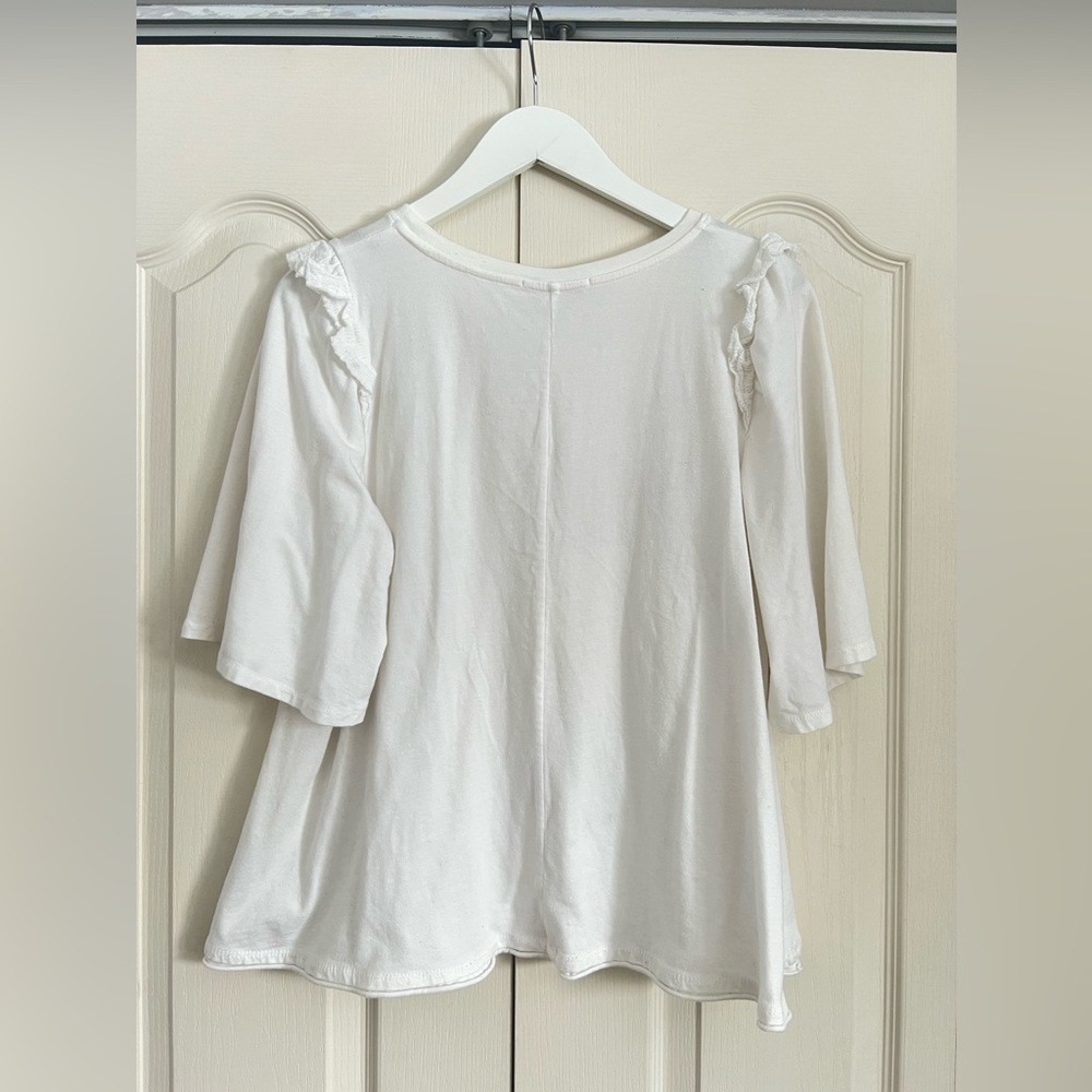 eri + ali Flutter-sleeve Flowy Tee - Picture 2 of 5